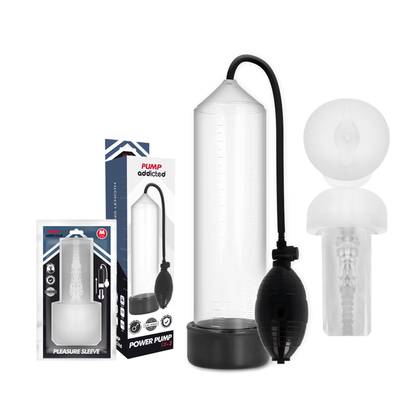 Pump Addicted - Rx3 Bomba Erección Clear Con Masturbador 2 Pump Addicted - Rx3 Bomba Erección Clear Con Masturbador - Imagen 2