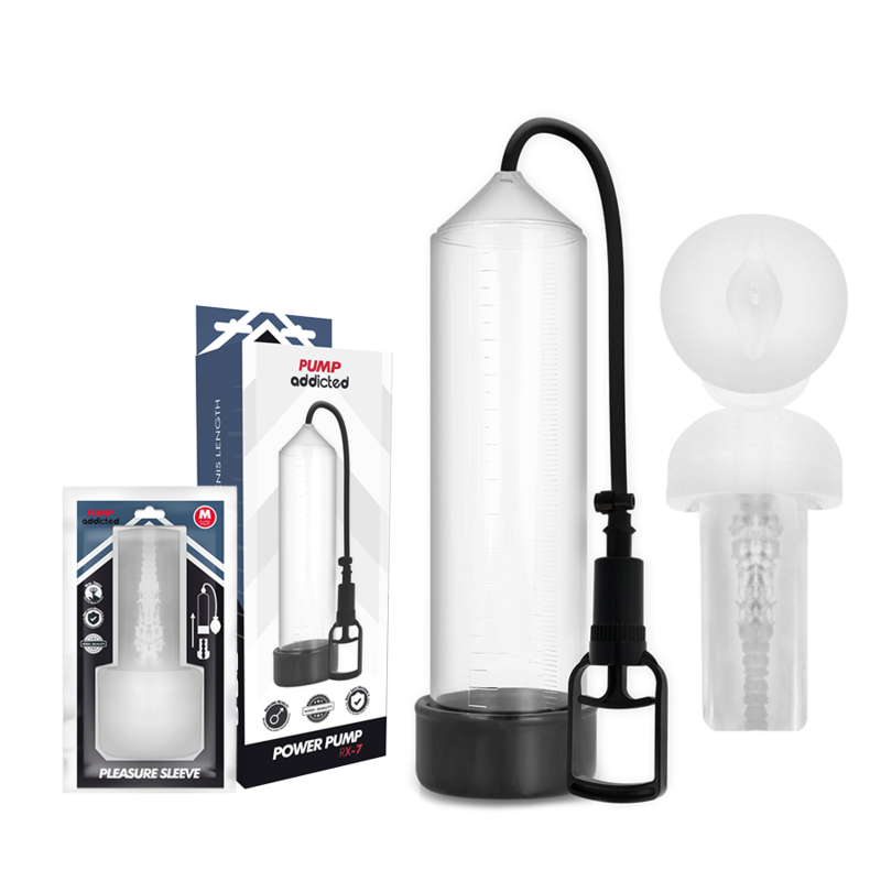 Pump Addicted - Bomba Erección Rx7 Transparente Con Masturbador 2 Pump Addicted - Bomba Erección Rx7 Transparente Con Masturbador - Imagen 2