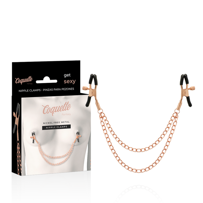 Coquette Chic Desire - Fantasy Pinzas Metalicas Pezones Con Cadena 1 Coquette Chic Desire - Fantasy Pinzas Metalicas Pezones Con Cadena