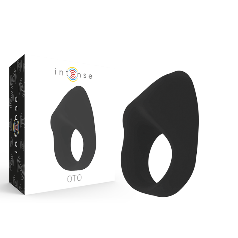 Intense - Oto Anillo Vibrador Recargable Negro 1 Intense - Oto Anillo Vibrador Recargable Negro