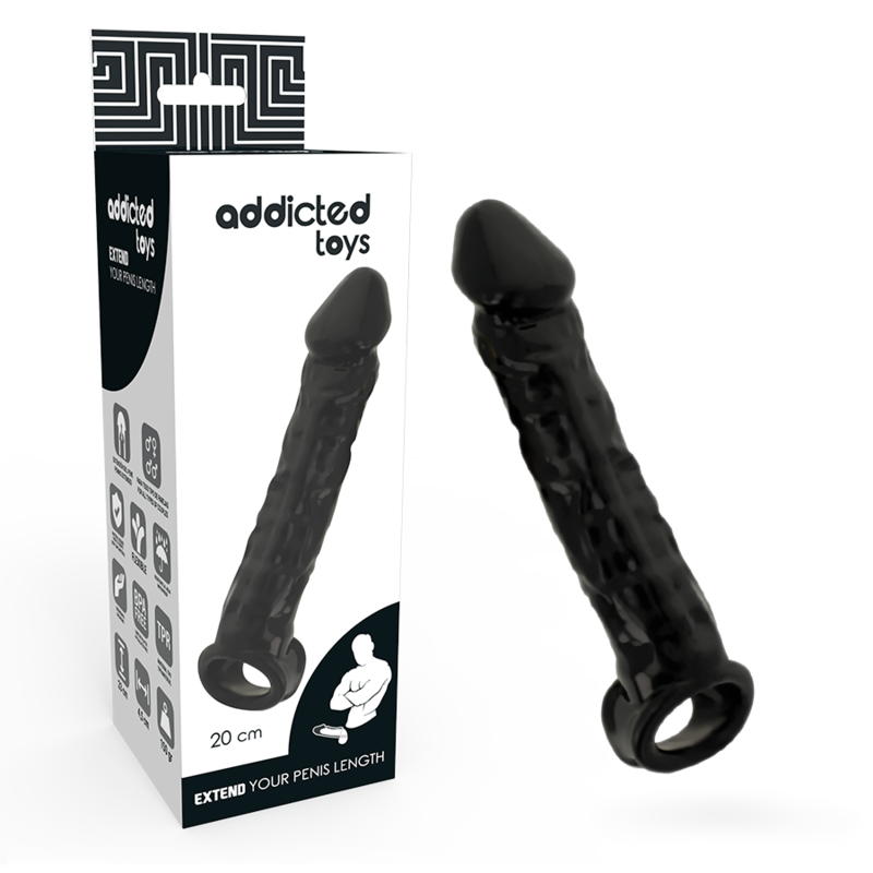 Addicted Toys - Extensor Para El Pene Negro 1 Addicted Toys - Extensor Para El Pene Negro