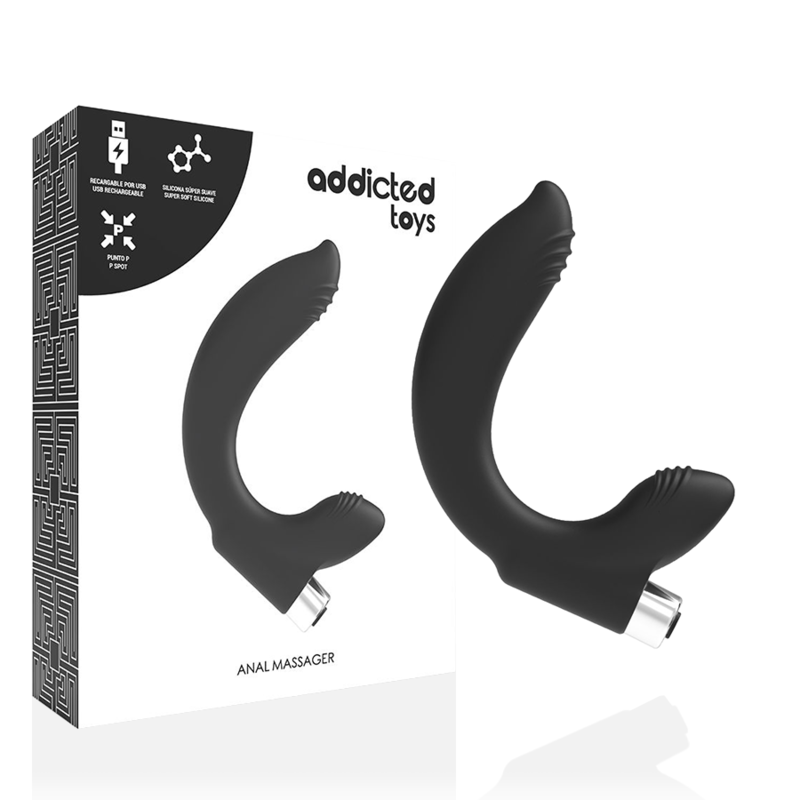 Addicted Toys - Vibrador Prostático Recargable Model 7 - Negro 1 Addicted Toys - Vibrador Prostático Recargable Model 7 - Negro