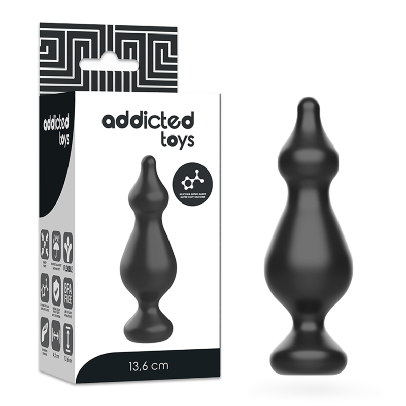 Addicted Toys - Anal Sexual Plug 13.6 Cm Negro 1 Addicted Toys - Anal Sexual Plug 13.6 Cm Negro