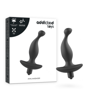 Addicted Toys - Masajeador Anal con Vibración Negro Modelo 1