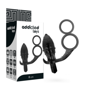 Addicted Toys - Plug Anal con Anilla Doble Negro