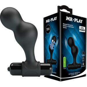 Mr Play - Plug Anal Vibrador de Silicona Negro