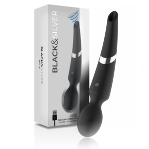 Black&silver - Beck Wand y Succionador 2 en 1 Silicona