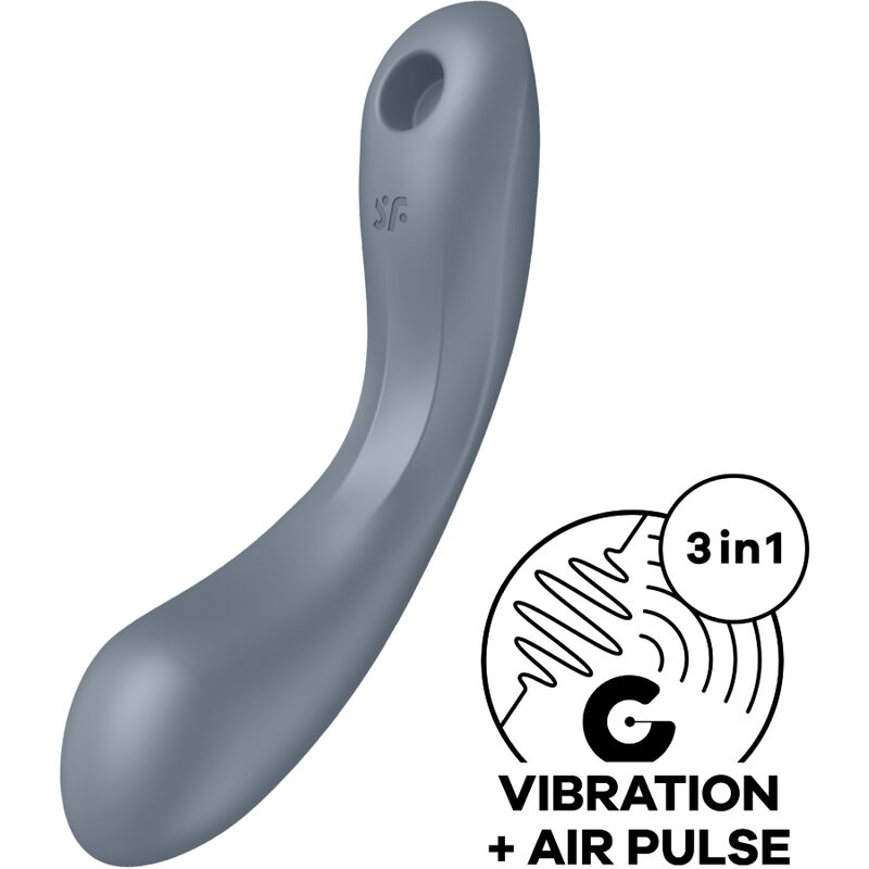 Satisfyer - Curve Trinity 1 Air Pulse Vibration Gris 11 Satisfyer - Curve Trinity 1 Air Pulse Vibration Gris - Imagen 11