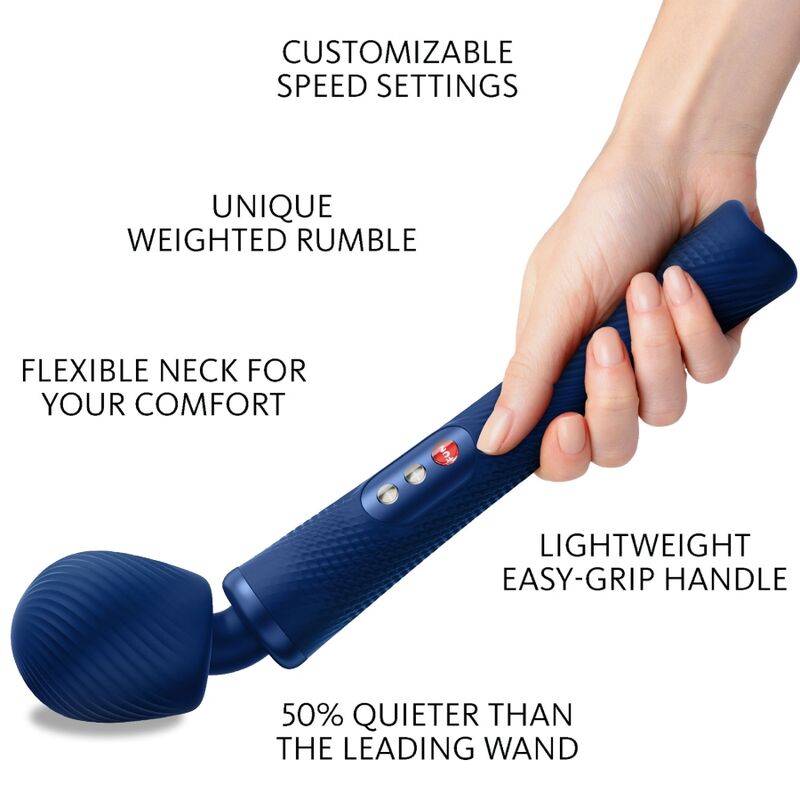 Fun Factory - Vim Wand Rumble Vibrador Recargable Silicona Naranja 2 Fun Factory - Vim Wand Rumble Vibrador Recargable Silicona Naranja - Imagen 2