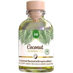 Intt - Gel de Masaje Vegano con Sabor a Coco y Efecto Calor