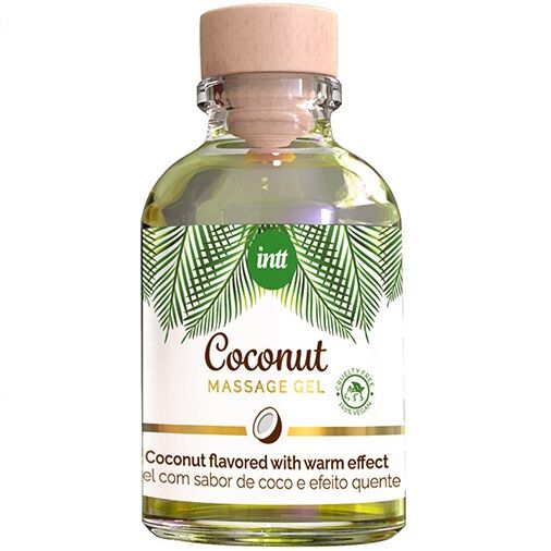 Intt - Gel De Masaje Vegano Con Sabor A Coco Y Efecto Calor 1 Intt - Gel De Masaje Vegano Con Sabor A Coco Y Efecto Calor