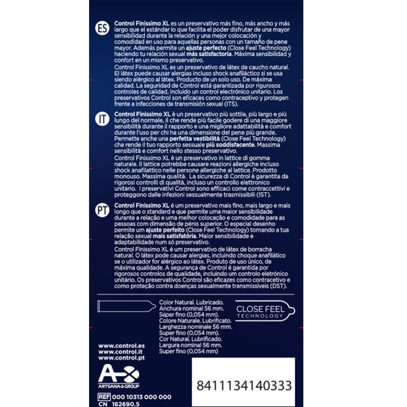Control - Finissimo Xl Preservativos 12 Unidades 2 Control - Finissimo Xl Preservativos 12 Unidades - Imagen 2