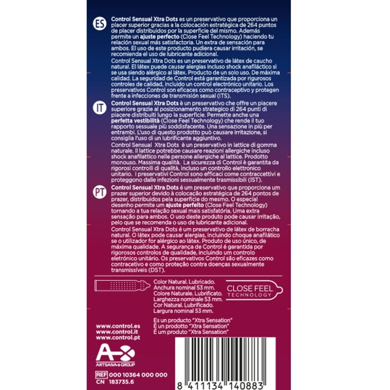 Control - Xtra Dots 12 Uds 2 Control - Xtra Dots 12 Uds - Imagen 2