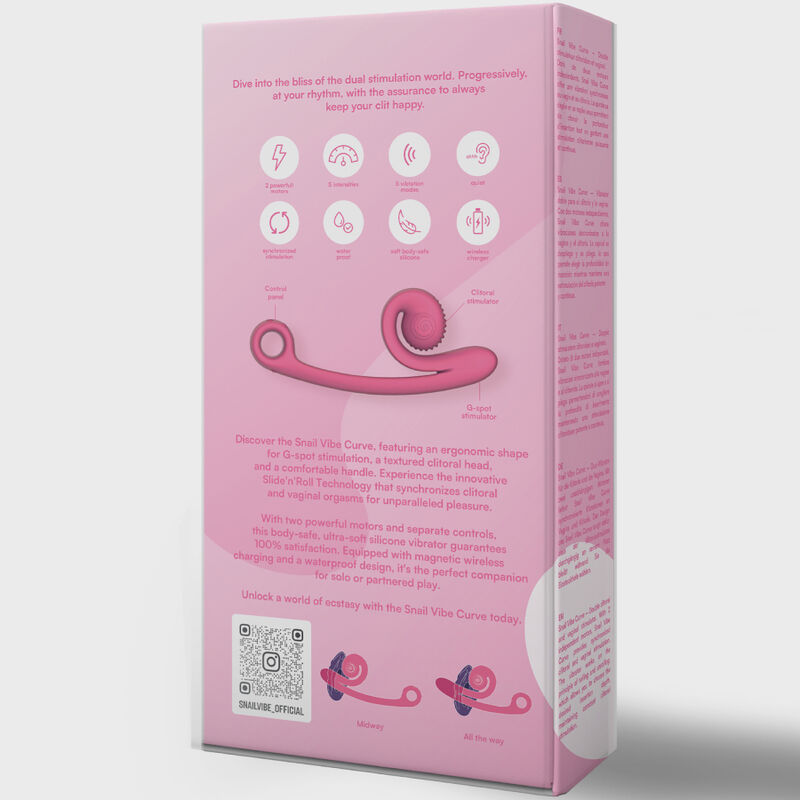 Snail Vibe - Curve Vibrador Naranja 5 Snail Vibe - Curve Vibrador Naranja - Imagen 5
