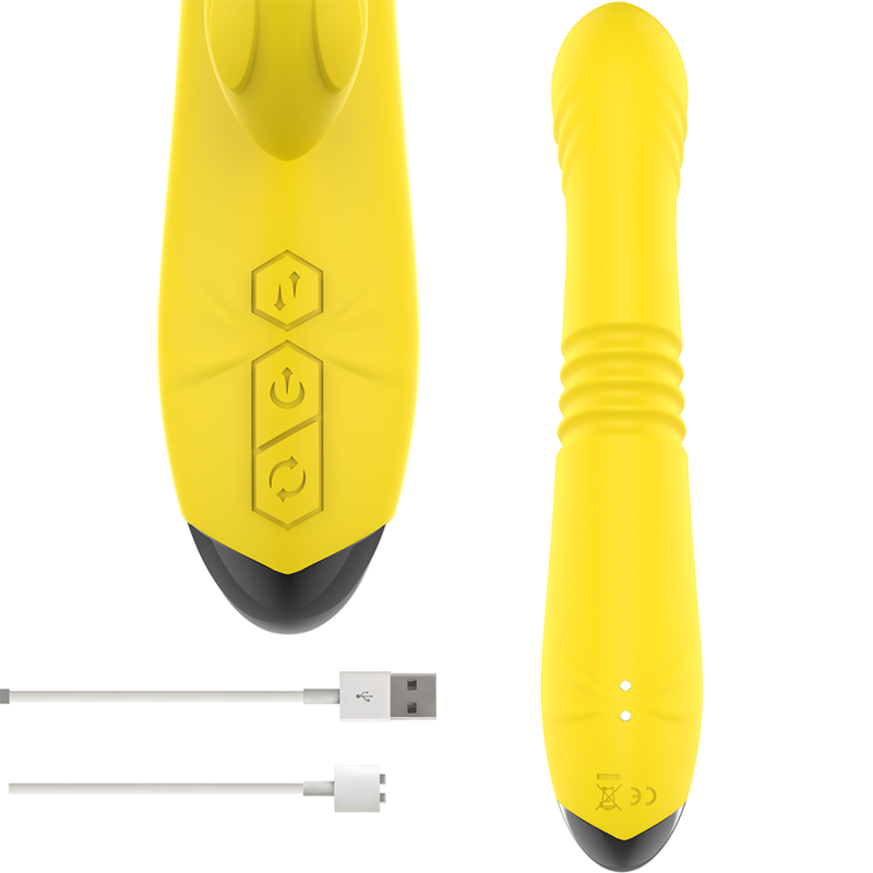Intense - Toky Vibrador Multifunción Recargable Up &Amp; Down Con Estimulador De Clitoris Amarillo 4 Intense - Toky Vibrador Multifunción Recargable Up &Amp; Down Con Estimulador De Clitoris Amarillo - Imagen 4