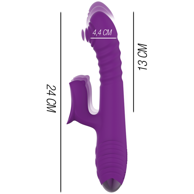 Intense - Iggy Vibrador Multifunción Recargable Up &Amp; Down Con Estimulador De Clitoris Morado 3 Intense - Iggy Vibrador Multifunción Recargable Up &Amp; Down Con Estimulador De Clitoris Morado - Imagen 3