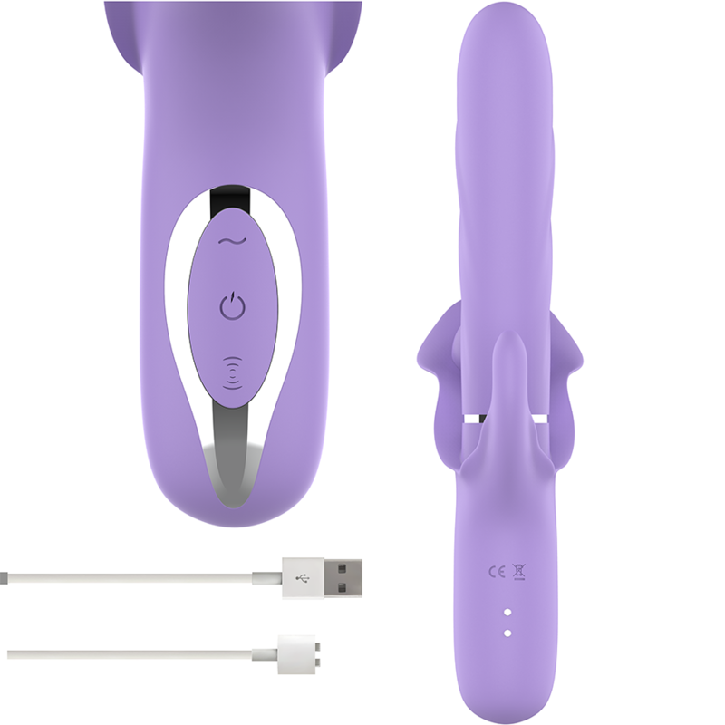Intense - Billie Vibrador Multifunción Recargable Succionador Con Pulsador Morado 4 Intense - Billie Vibrador Multifunción Recargable Succionador Con Pulsador Morado - Imagen 4