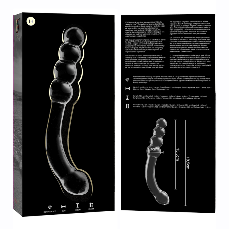 Nebula Series By Ibiza - Modelo 14 Dildo Cristal Transparente 18.5 Cm -O- 3 Cm 6 Nebula Series By Ibiza - Modelo 14 Dildo Cristal Transparente 18.5 Cm -O- 3 Cm - Imagen 6