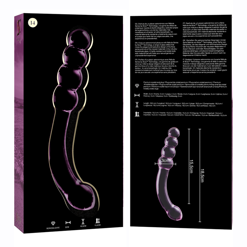 Nebula Series By Ibiza - Modelo 14 Dildo Cristal Transparente 18.5 Cm -O- 3 Cm 13 Nebula Series By Ibiza - Modelo 14 Dildo Cristal Transparente 18.5 Cm -O- 3 Cm - Imagen 13