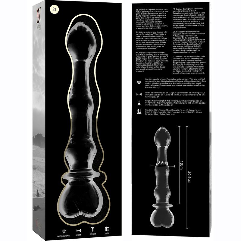 Nebula Series By Ibiza - Modelo 21 Dildo Cristal Transparente 20.5 Cm -O- 3.5 Cm 6 Nebula Series By Ibiza - Modelo 21 Dildo Cristal Transparente 20.5 Cm -O- 3.5 Cm - Imagen 6