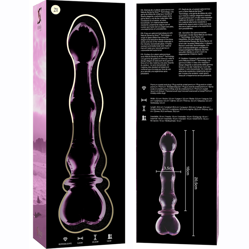 Nebula Series By Ibiza - Modelo 21 Dildo Cristal Transparente 20.5 Cm -O- 3.5 Cm 13 Nebula Series By Ibiza - Modelo 21 Dildo Cristal Transparente 20.5 Cm -O- 3.5 Cm - Imagen 13
