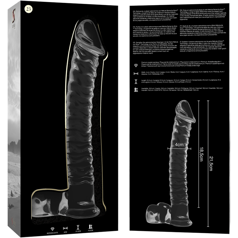 Nebula Series By Ibiza - Modelo 23 Dildo Cristal Transparente 21.5 Cm -O- 4 Cm 6 Nebula Series By Ibiza - Modelo 23 Dildo Cristal Transparente 21.5 Cm -O- 4 Cm - Imagen 6