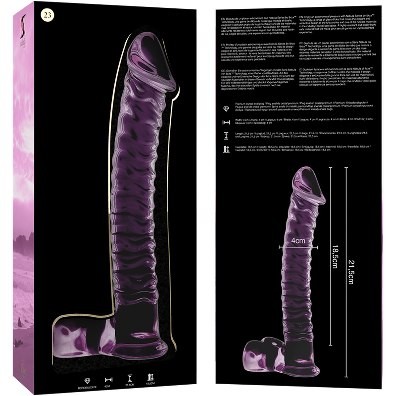 Nebula Series By Ibiza - Modelo 23 Dildo Cristal Transparente 21.5 Cm -O- 4 Cm 13 Nebula Series By Ibiza - Modelo 23 Dildo Cristal Transparente 21.5 Cm -O- 4 Cm - Imagen 13