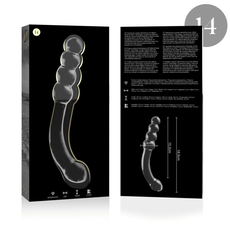 Nebula Series By Ibiza - Modelo 14 Dildo Cristal Transparente 18.5 Cm -O- 3 Cm 4 Nebula Series By Ibiza - Modelo 14 Dildo Cristal Transparente 18.5 Cm -O- 3 Cm - Imagen 4