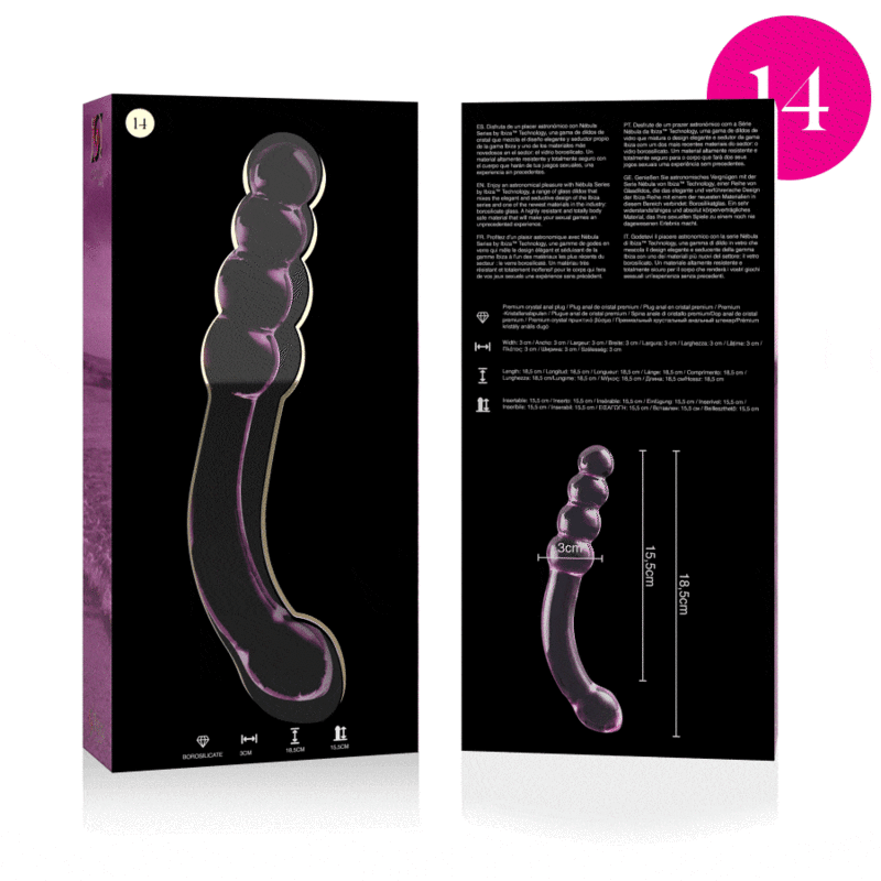 Nebula Series By Ibiza - Modelo 14 Dildo Cristal Transparente 18.5 Cm -O- 3 Cm 11 Nebula Series By Ibiza - Modelo 14 Dildo Cristal Transparente 18.5 Cm -O- 3 Cm - Imagen 11