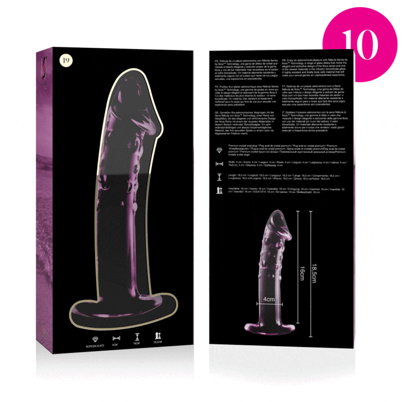 Nebula Series By Ibiza - Modelo 19 Dildo Cristal Transparente 18.5 Cm -O- 4 Cm 11 Nebula Series By Ibiza - Modelo 19 Dildo Cristal Transparente 18.5 Cm -O- 4 Cm - Imagen 11