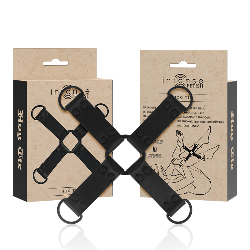 Intense - Fetish Enganche Múltiple Para Manos Y Pies De Cuero Vegano 1 Intense - Fetish Enganche Múltiple Para Manos Y Pies De Cuero Vegano