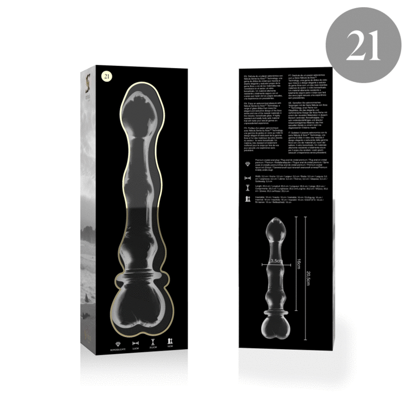 Nebula Series By Ibiza - Modelo 21 Dildo Cristal Transparente 20.5 Cm -O- 3.5 Cm 4 Nebula Series By Ibiza - Modelo 21 Dildo Cristal Transparente 20.5 Cm -O- 3.5 Cm - Imagen 4