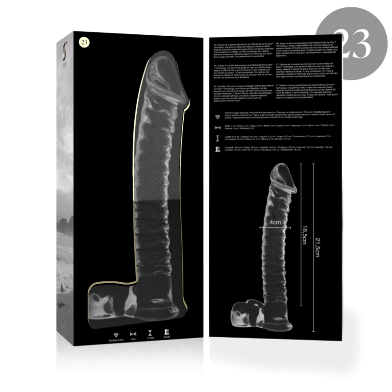 Nebula Series By Ibiza - Modelo 23 Dildo Cristal Transparente 21.5 Cm -O- 4 Cm 4 Nebula Series By Ibiza - Modelo 23 Dildo Cristal Transparente 21.5 Cm -O- 4 Cm - Imagen 4