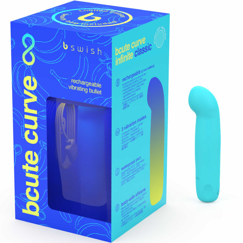 B Swish - Bcute Curve Infinite Classic Edicion Limitada Vibrador Recargable Silicona Azul 4 B Swish - Bcute Curve Infinite Classic Edicion Limitada Vibrador Recargable Silicona Azul - Imagen 4
