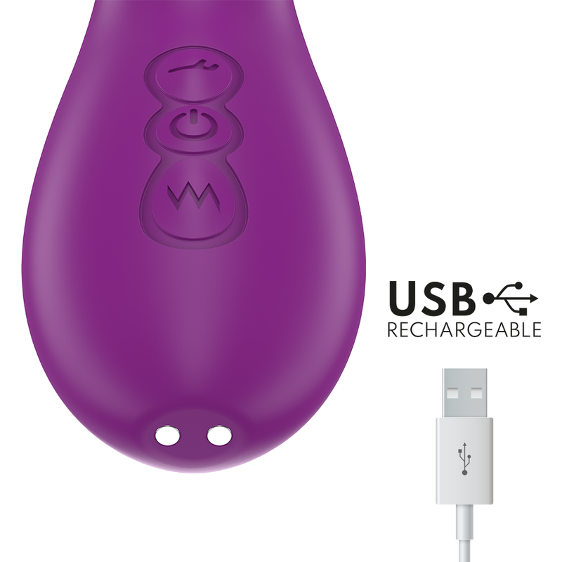 Intense - Apolo Vibrador Multifunción Recargable 7 Vibraciones Con Lengua Oscilante Morado 6 Intense - Apolo Vibrador Multifunción Recargable 7 Vibraciones Con Lengua Oscilante Morado - Imagen 6