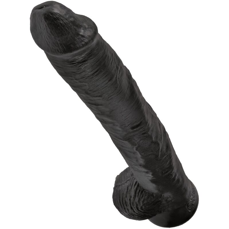 King Cock - Pene Realístico Con Testículos 30.5 Cm Negro 3 King Cock - Pene Realístico Con Testículos 30.5 Cm Negro - Imagen 3