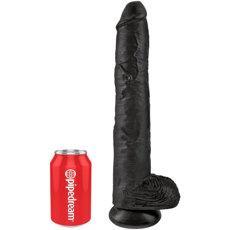 King Cock - Pene Realístico Con Testículos 30.5 Cm Negro 5 King Cock - Pene Realístico Con Testículos 30.5 Cm Negro - Imagen 5