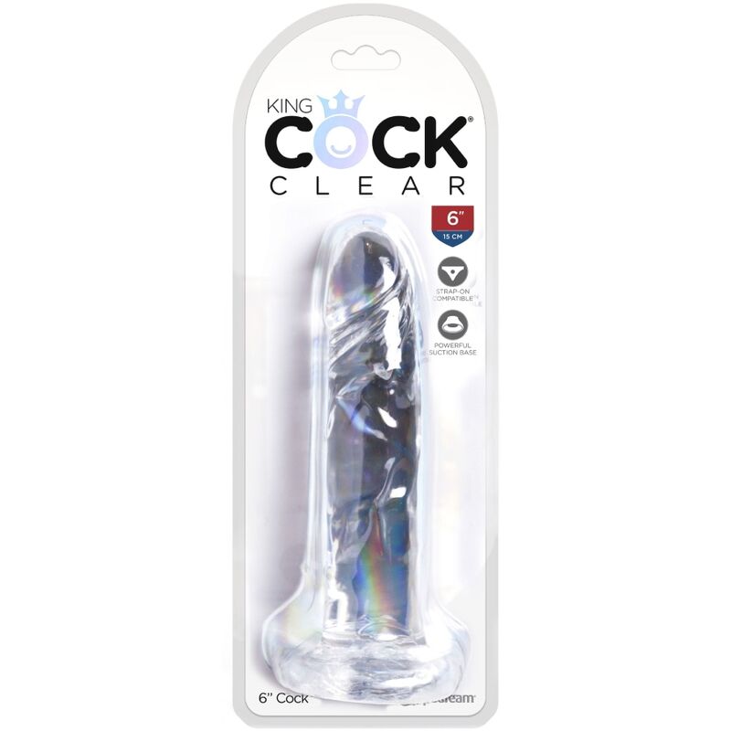 King Cock - Clear Pene Realístico 15.5 Cm Transparente 4 King Cock - Clear Pene Realístico 15.5 Cm Transparente - Imagen 4