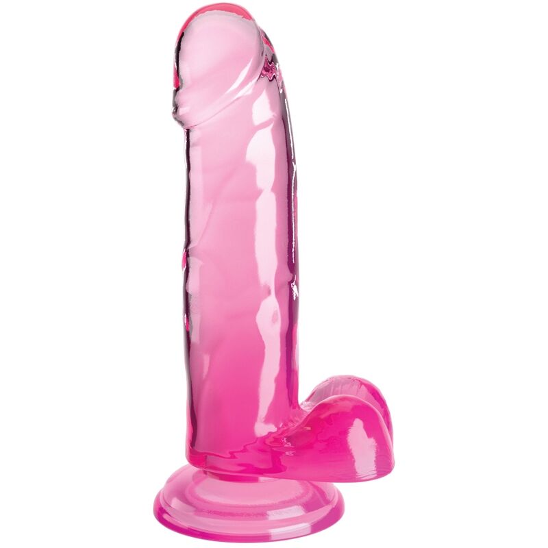 King Cock - Clear Pene Realístico Con Testículos 15.2 Cm Rosa 1 King Cock - Clear Pene Realístico Con Testículos 15.2 Cm Rosa