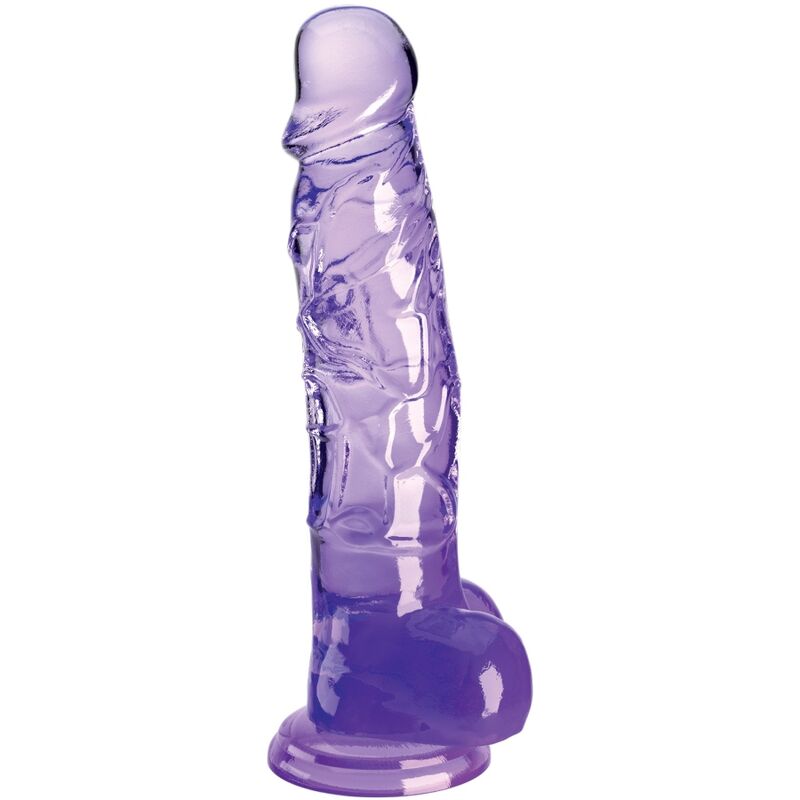 King Cock - Clear Pene Realístico Con Testículos 16.5 Cm Morado 1 King Cock - Clear Pene Realístico Con Testículos 16.5 Cm Morado