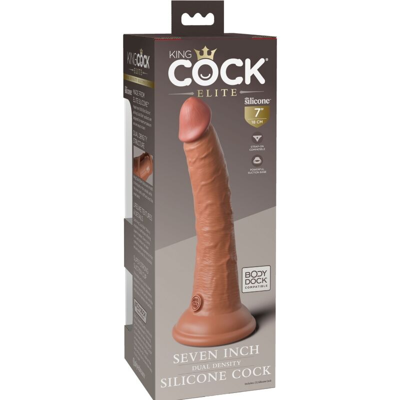 King Cock - Élite Dildo Realístico Silicona 17.8 Cm Caramelo 5 King Cock - Élite Dildo Realístico Silicona 17.8 Cm Caramelo - Imagen 5