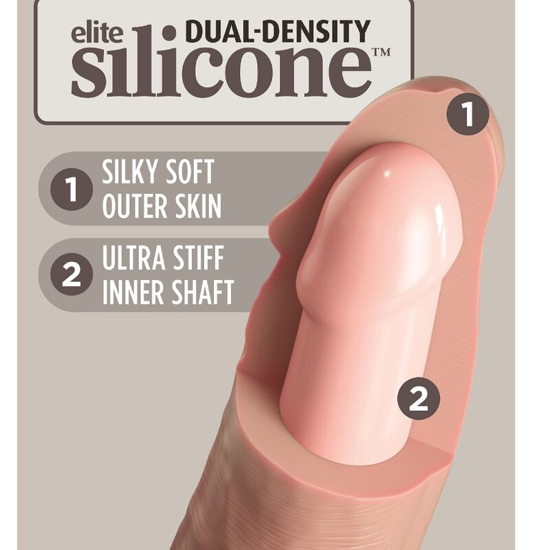 King Cock - Élite Dildo Realístico Silicona 17.8 Cm 3 King Cock - Élite Dildo Realístico Silicona 17.8 Cm - Imagen 3