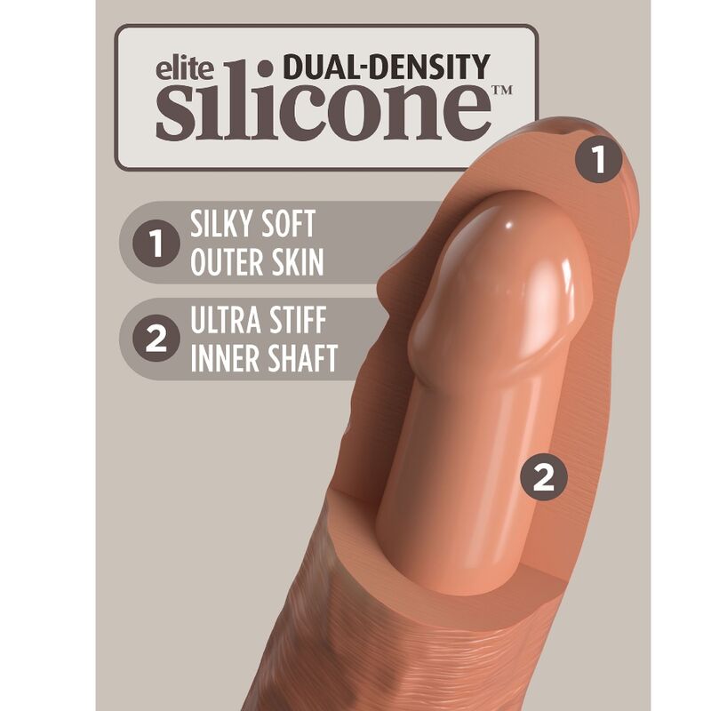 King Cock - Élite Dildo Realístico Silicona 20.3 Cm Caramelo 4 King Cock - Élite Dildo Realístico Silicona 20.3 Cm Caramelo - Imagen 4