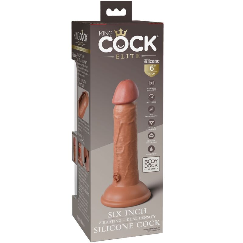 King Cock - Élite Dildo Realístico Vibrador &Amp; Silicona 15.2 Cm Caramelo 5 King Cock - Élite Dildo Realístico Vibrador &Amp; Silicona 15.2 Cm Caramelo - Imagen 5