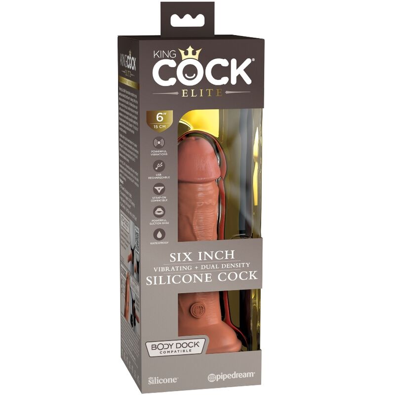 King Cock - Élite Dildo Realístico Vibrador &Amp; Silicona 15.2 Cm Caramelo 6 King Cock - Élite Dildo Realístico Vibrador &Amp; Silicona 15.2 Cm Caramelo - Imagen 6