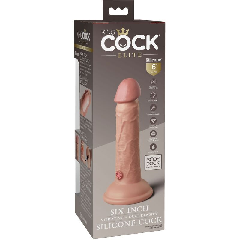 King Cock - Élite Dildo Realístico Vibrador &Amp; Silicona 15.2 Cm 7 King Cock - Élite Dildo Realístico Vibrador &Amp; Silicona 15.2 Cm - Imagen 7