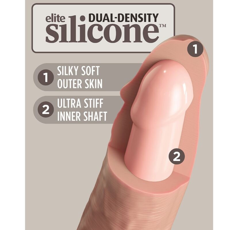 King Cock - Élite Dildo Realístico Vibrador &Amp; Silicona Control Remoto 17.8 Cm 4 King Cock - Élite Dildo Realístico Vibrador &Amp; Silicona Control Remoto 17.8 Cm - Imagen 4