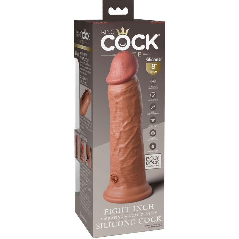 King Cock - Élite Dildo Realístico Vibrador &Amp; Silicona 20.3 Cm Caramelo 6 King Cock - Élite Dildo Realístico Vibrador &Amp; Silicona 20.3 Cm Caramelo - Imagen 6