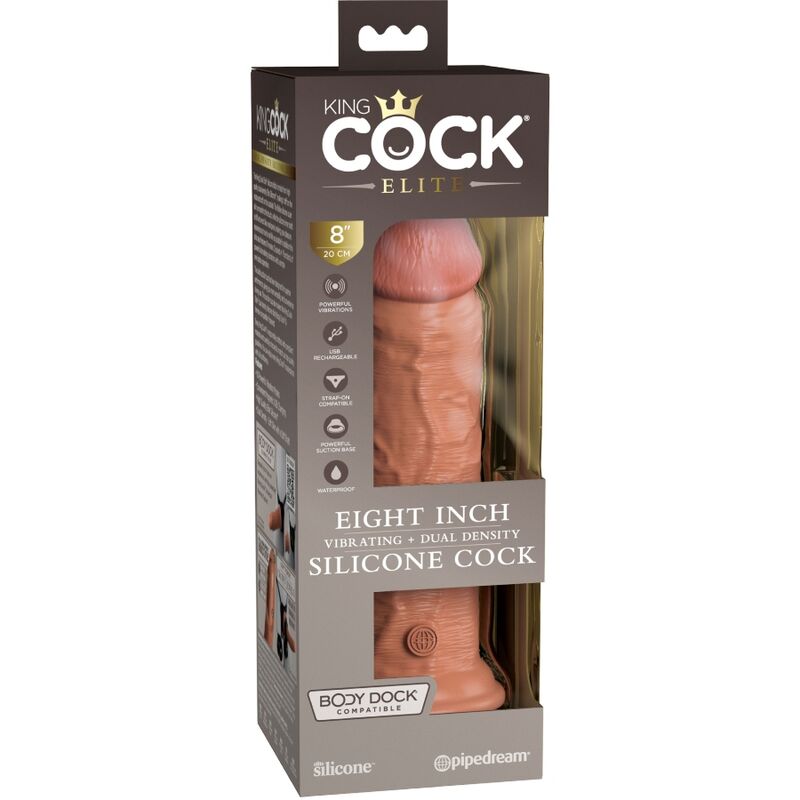 King Cock - Élite Dildo Realístico Vibrador &Amp; Silicona 20.3 Cm Caramelo 7 King Cock - Élite Dildo Realístico Vibrador &Amp; Silicona 20.3 Cm Caramelo - Imagen 7