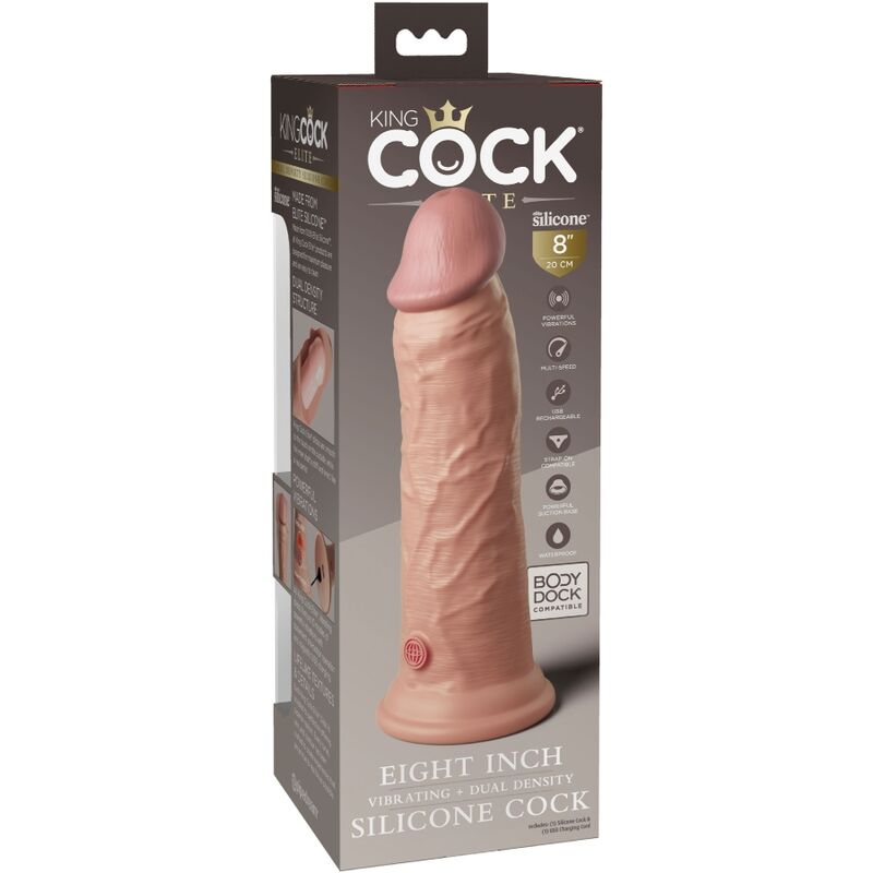 King Cock - Élite Dildo Realístico Vibrador &Amp; Silicona 20.3 Cm 6 King Cock - Élite Dildo Realístico Vibrador &Amp; Silicona 20.3 Cm - Imagen 6